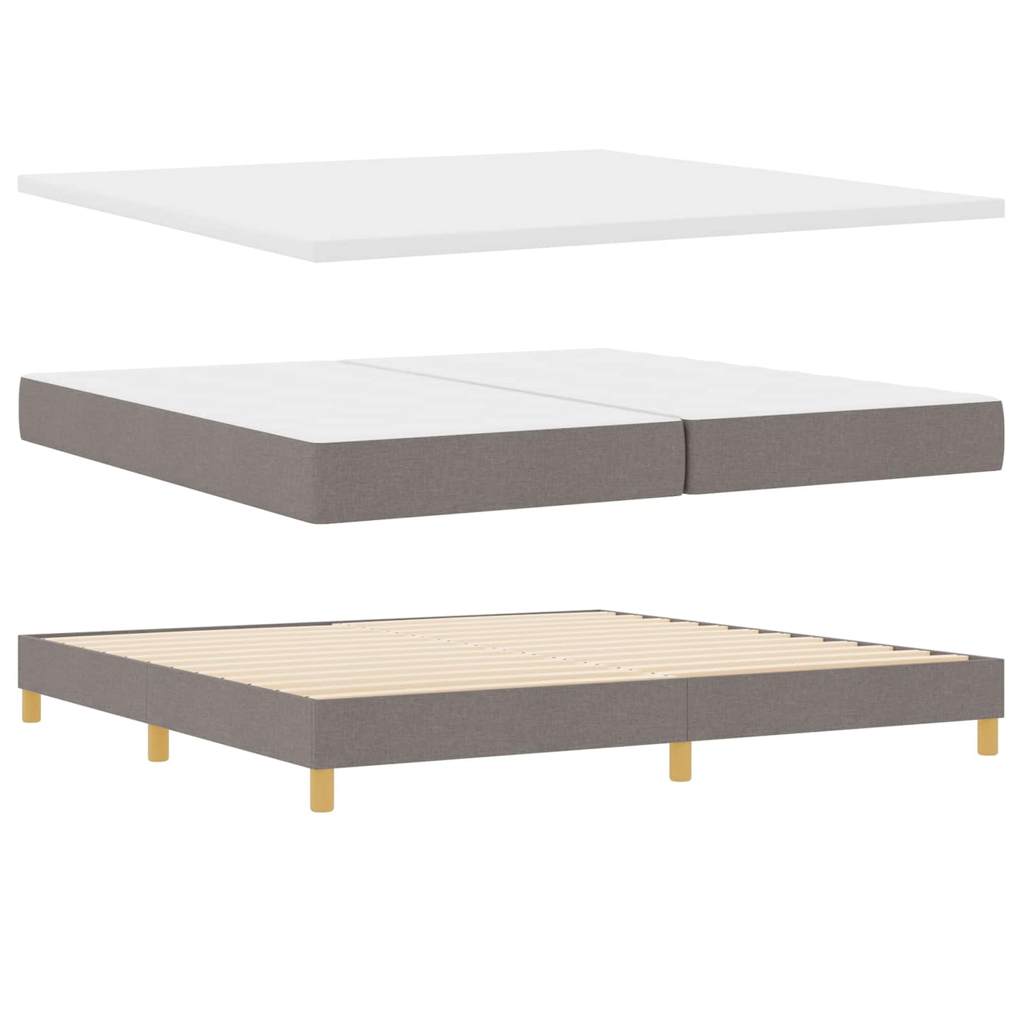 Letto a molle con cuscino Talpa 200 x 200 cm Tessuto | homemem39