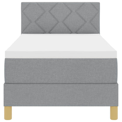 Letto a molle con cuscino Grigio chiaro 80 x 200 cm Tessuto | homemem39