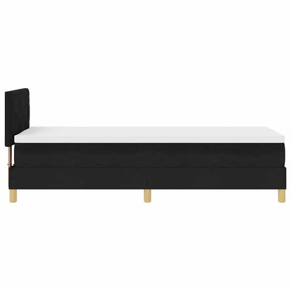 Letto a molle con cuscino con testiera Nero 80 x 200 cm Tessuto | homemem39