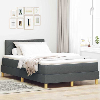 Letto a molle con cuscino Grigio scuro 120 x 190 cm Tessuto | homemem39