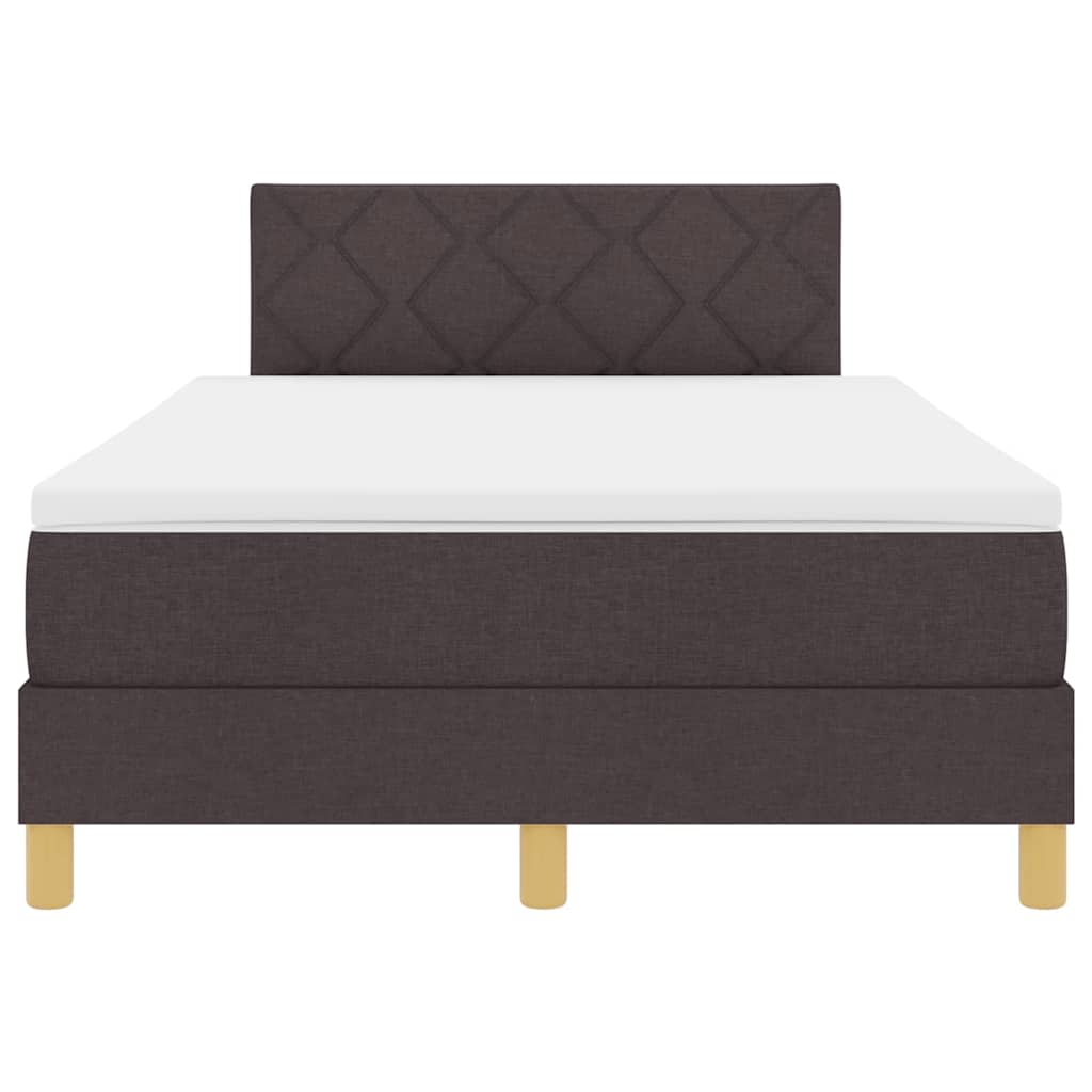 Letto a molle con cuscino Marrone Scuro 120 x 190 cm Tessuto | homemem39