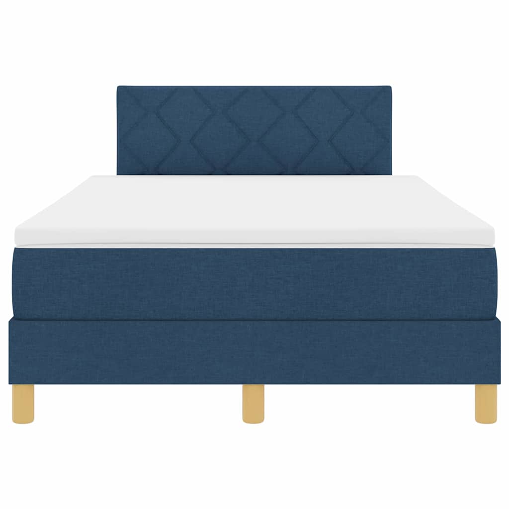 Letto a molle con cuscino con testiera Blu 120 x 190 cm Tessuto | homemem39