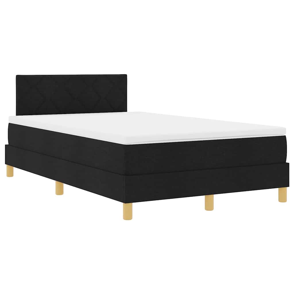 Letto a molle con cuscino Nero 120 x 200 cm Tessuto | homemem39