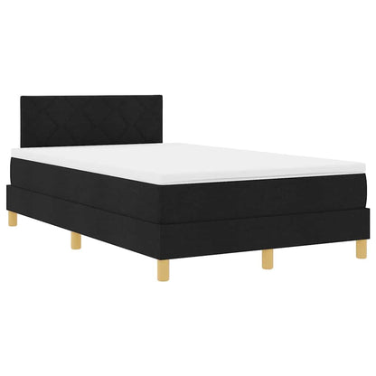 Letto a molle con cuscino Nero 120 x 200 cm Tessuto | homemem39