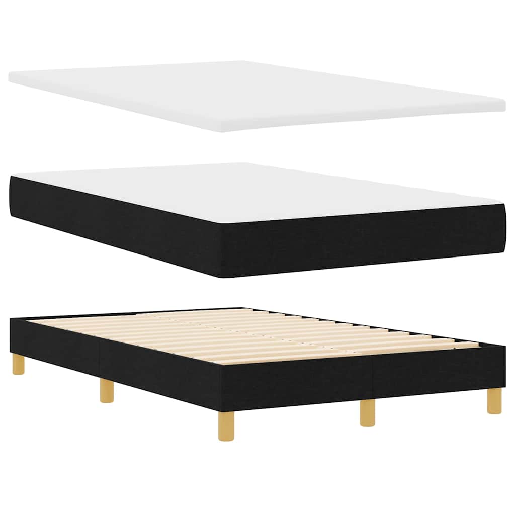 Letto a molle con cuscino Nero 120 x 200 cm Tessuto | homemem39
