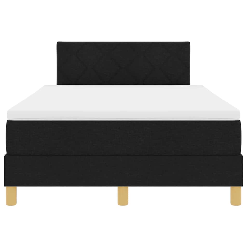 Letto a molle con cuscino Nero 120 x 200 cm Tessuto | homemem39