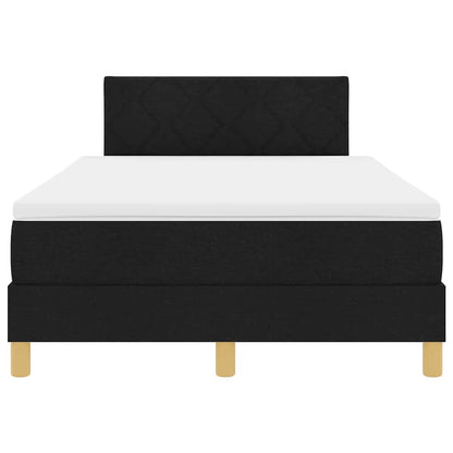 Letto a molle con cuscino Nero 120 x 200 cm Tessuto | homemem39
