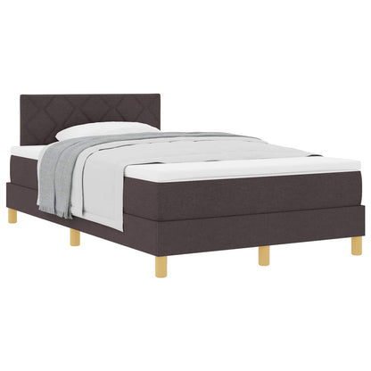 Letto a molle con cuscino Marrone Scuro 120 x 200 cm Tessuto | homemem39