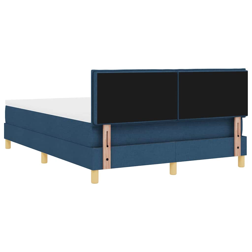 Letto a molle con cuscino con testiera Blu 140 x 190 cm Tessuto | homemem39