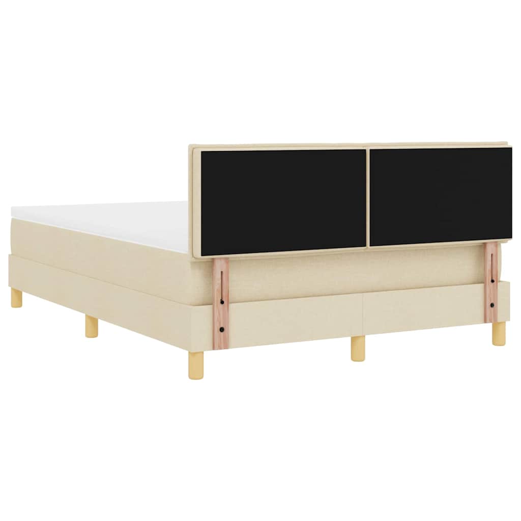 Letto a molle con cuscino Crema 140 x 200 cm Tessuto | homemem39