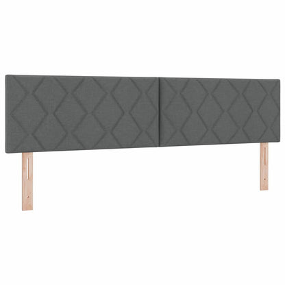 Letto a molle con cuscino Grigio scuro 180 x 200 cm Tessuto | homemem39