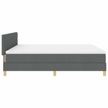 Letto a molle con cuscino Grigio scuro 180 x 200 cm Tessuto | homemem39