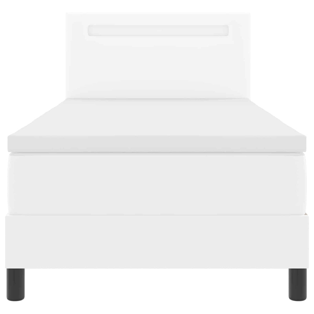 Letto a molle con materasso Bianco 90 x 190 cm Pelle sintetica | homemem39