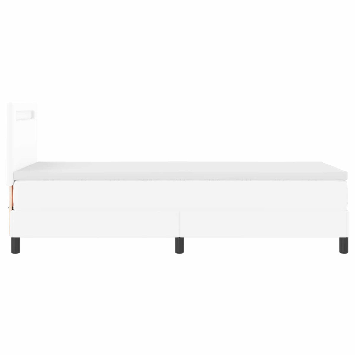 Letto a molle con materasso Bianco 90 x 190 cm Pelle sintetica | homemem39