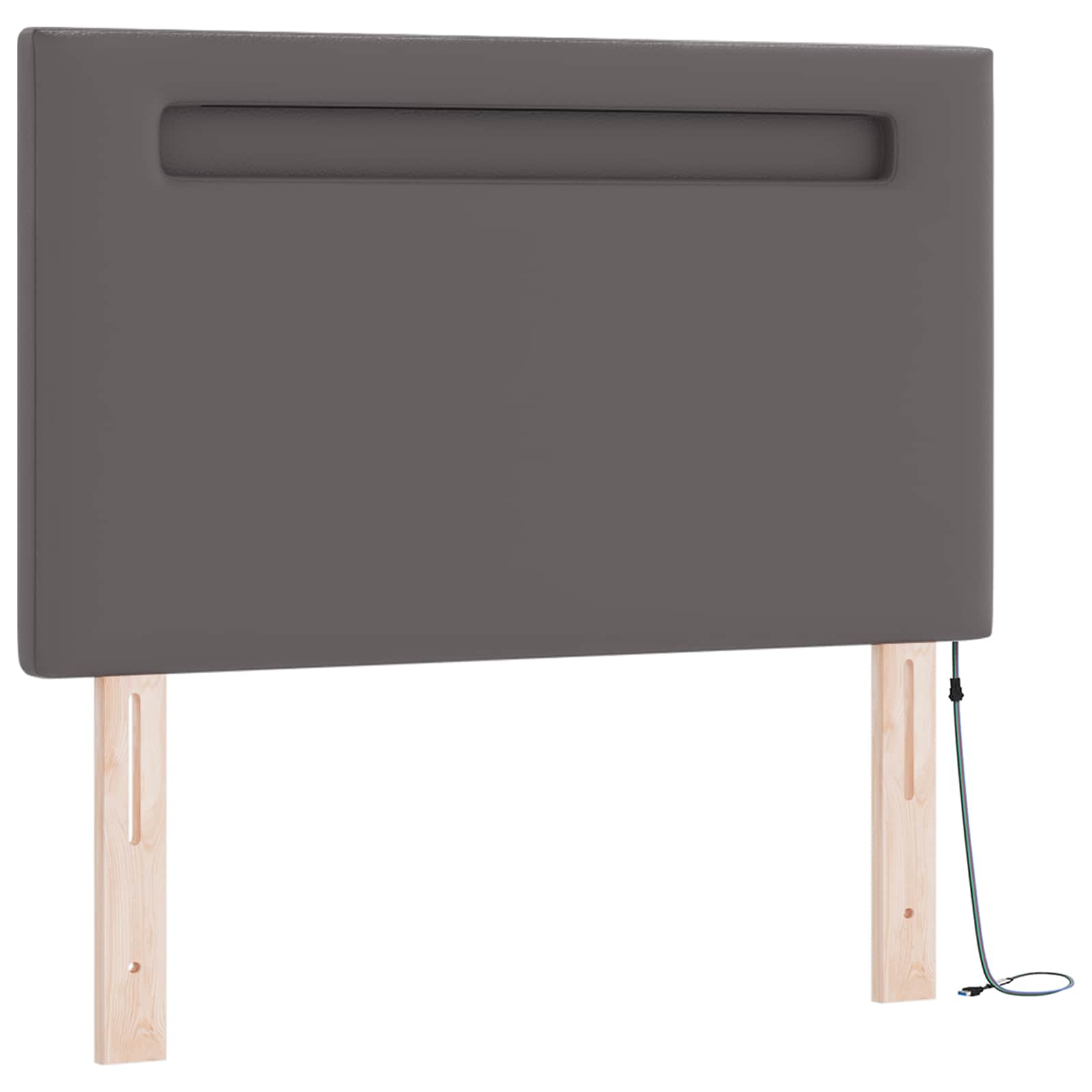 Letto a molle con materasso Grigio 90 x 190 cm Pelle sintetica | homemem39