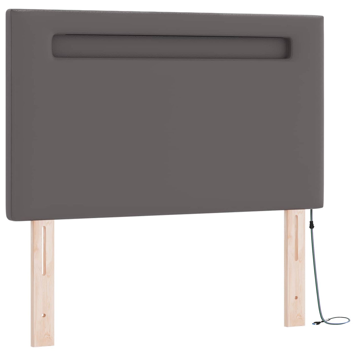 Letto a molle con materasso Grigio 90 x 200 cm Pelle sintetica | homemem39