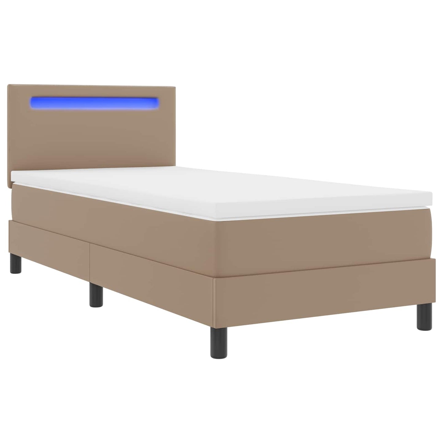 Letto a molle Cappuccino 90 x 200 cm Pelle sintetica | homemem39