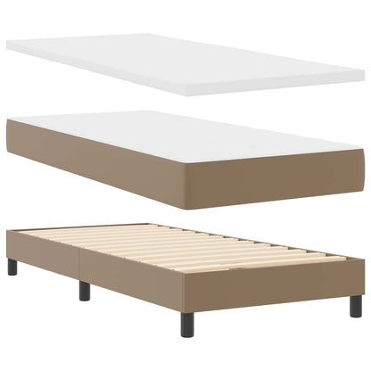 Letto a molle Cappuccino 90 x 200 cm Pelle sintetica | homemem39