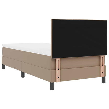 Letto a molle Cappuccino 90 x 200 cm Pelle sintetica