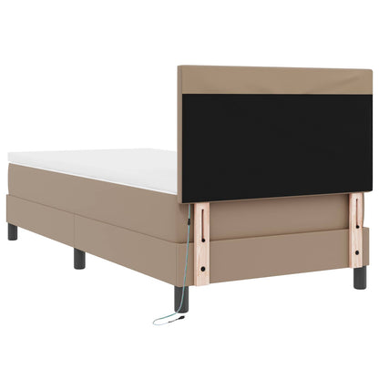 Letto a molle Cappuccino 90 x 200 cm Pelle sintetica | homemem39