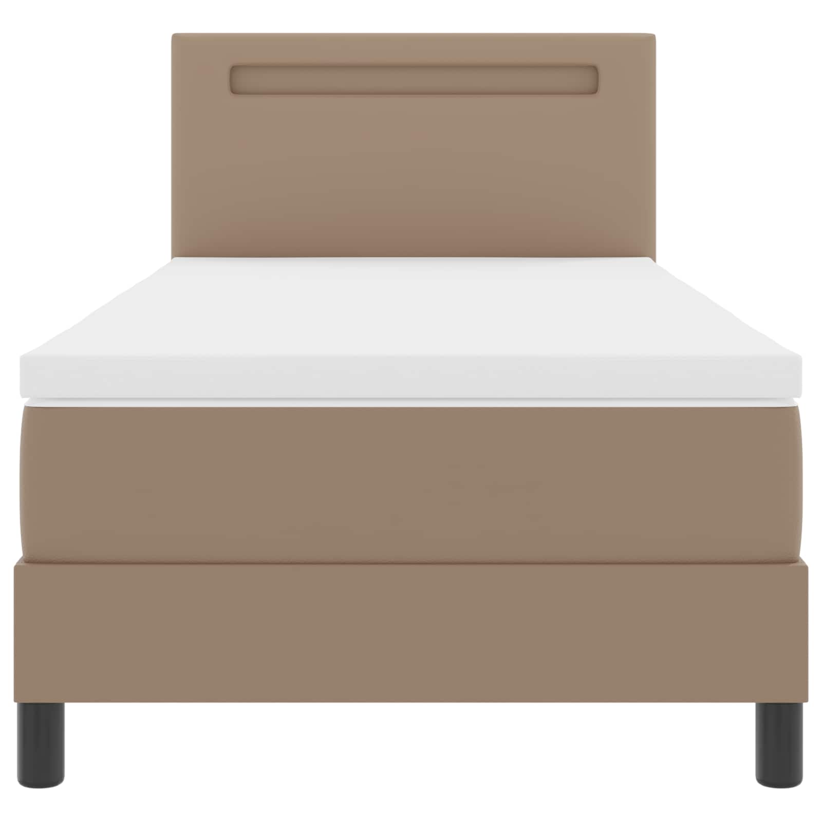 Letto a molle Cappuccino 90 x 200 cm Pelle sintetica | homemem39
