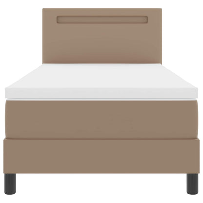 Letto a molle Cappuccino 100 x 200 cm Pelle sintetica | homemem39