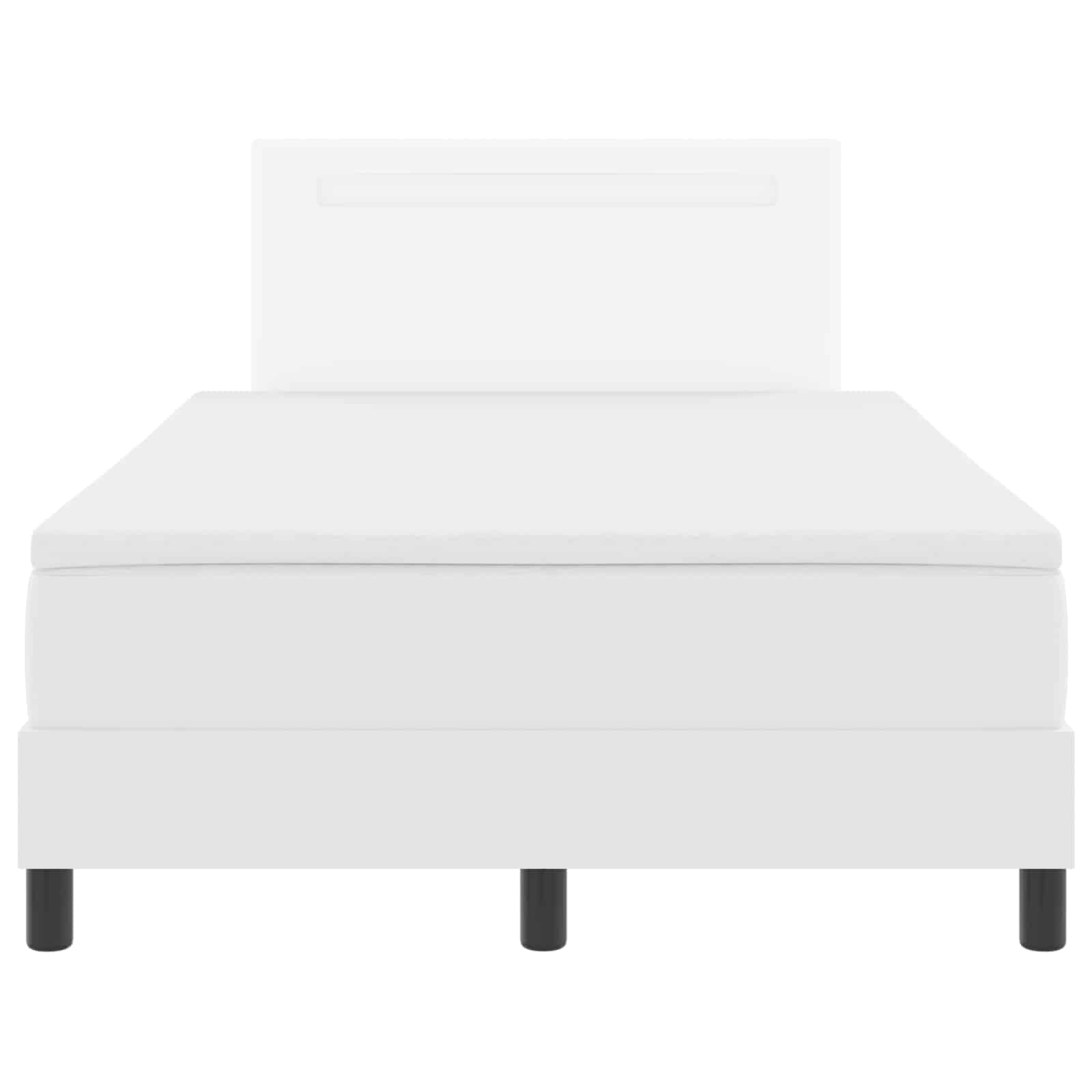 Letto a molle con materasso Bianco 120 x 190 cm Pelle sintetica | homemem39