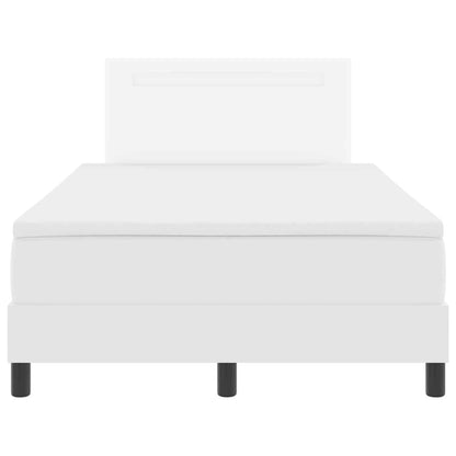 Letto a molle con materasso Bianco 120 x 190 cm Pelle sintetica | homemem39