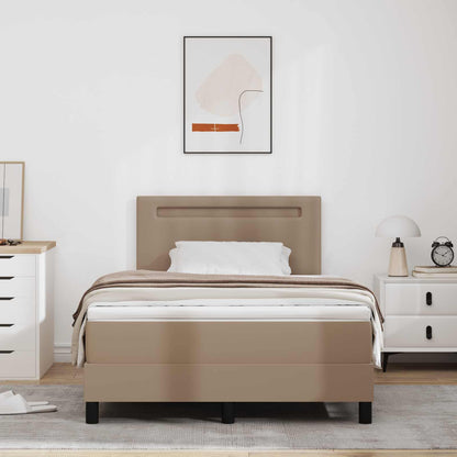Letto a molle Cappuccino 120 x 190 cm Pelle sintetica | homemem39