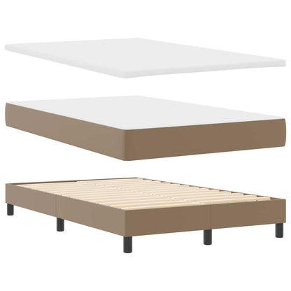 Letto a molle Cappuccino 120 x 190 cm Pelle sintetica | homemem39