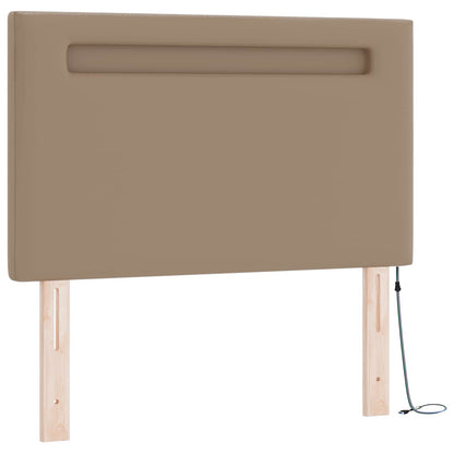 Letto a molle Cappuccino 120 x 190 cm Pelle sintetica | homemem39