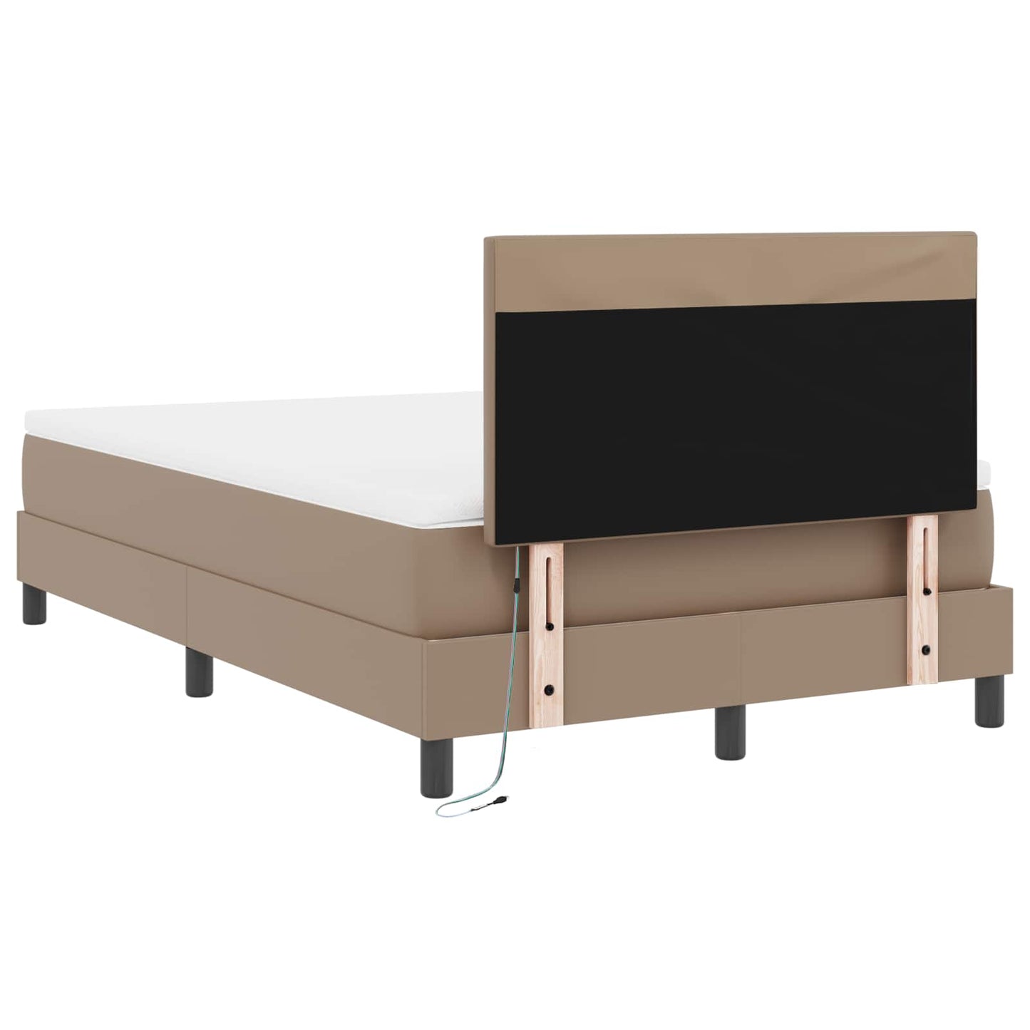 Letto a molle Cappuccino 120 x 190 cm Pelle sintetica | homemem39