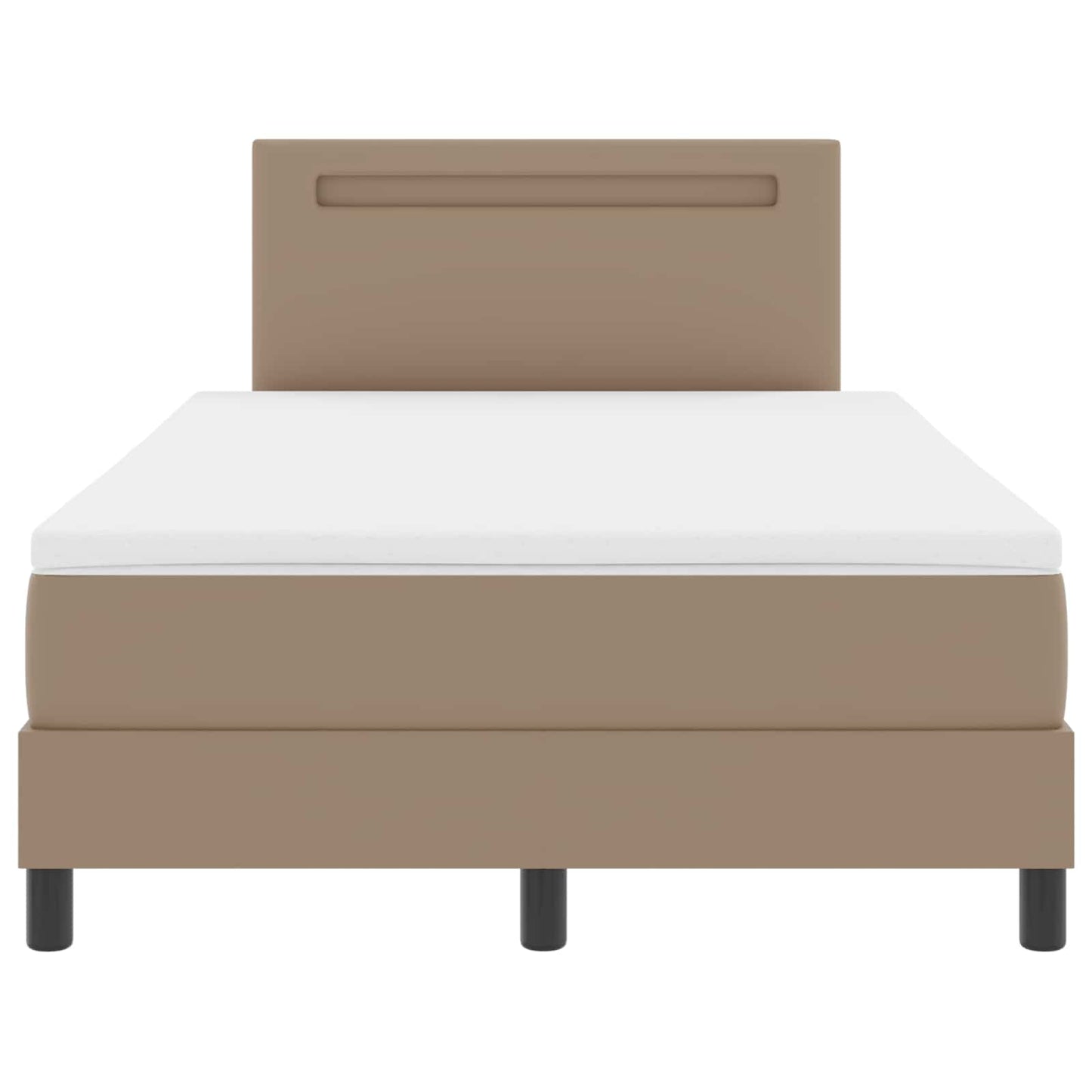 Letto a molle Cappuccino 120 x 190 cm Pelle sintetica | homemem39