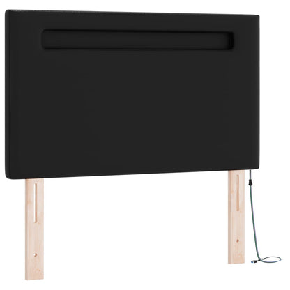 Letto a molle con materasso Nero 120 x 200 cm Pelle sintetica | homemem39