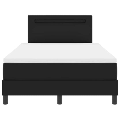 Struttura letto con materasso Nero 120 x 200 cm Pelle sintetica