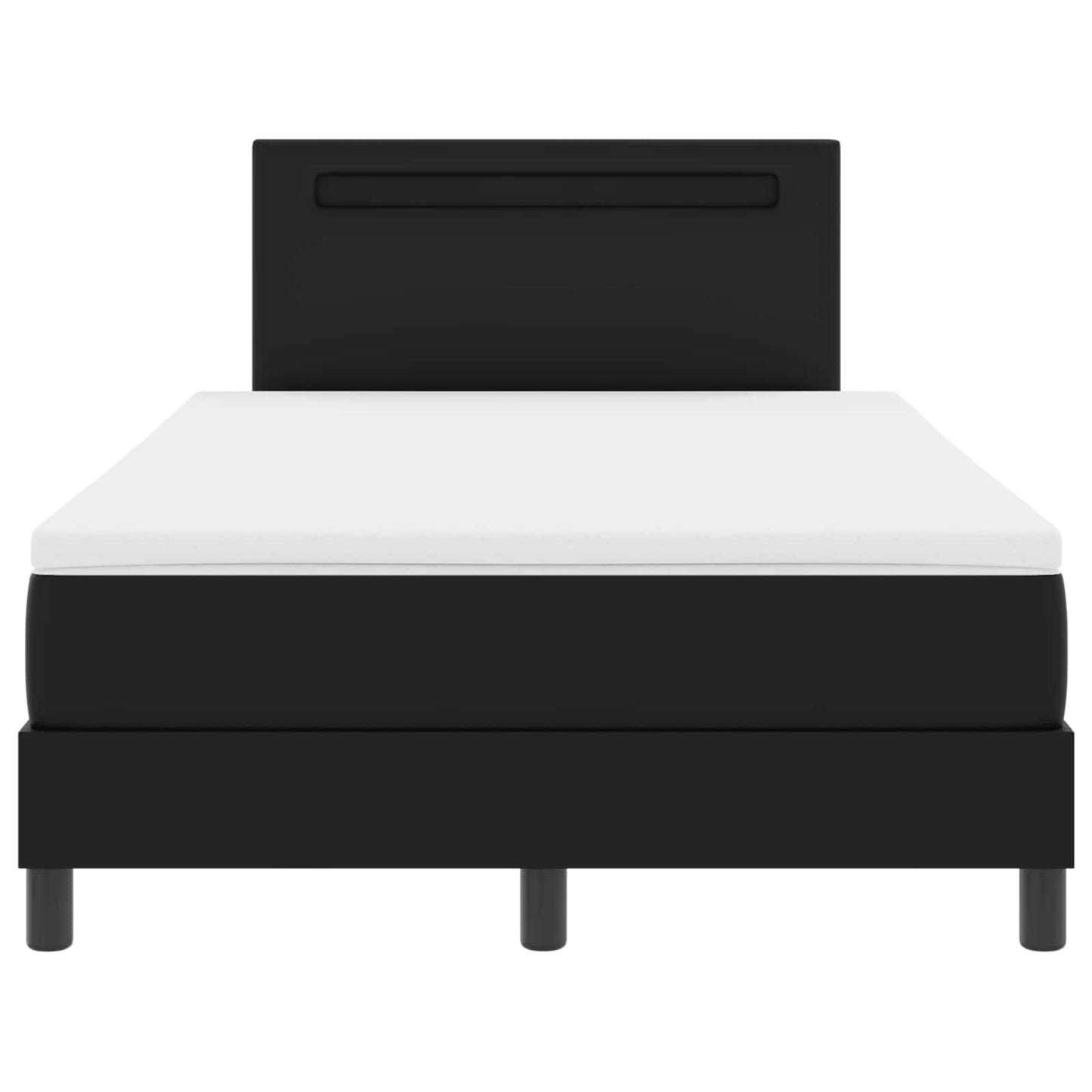 Letto a molle con materasso Nero 120 x 200 cm Pelle sintetica | homemem39