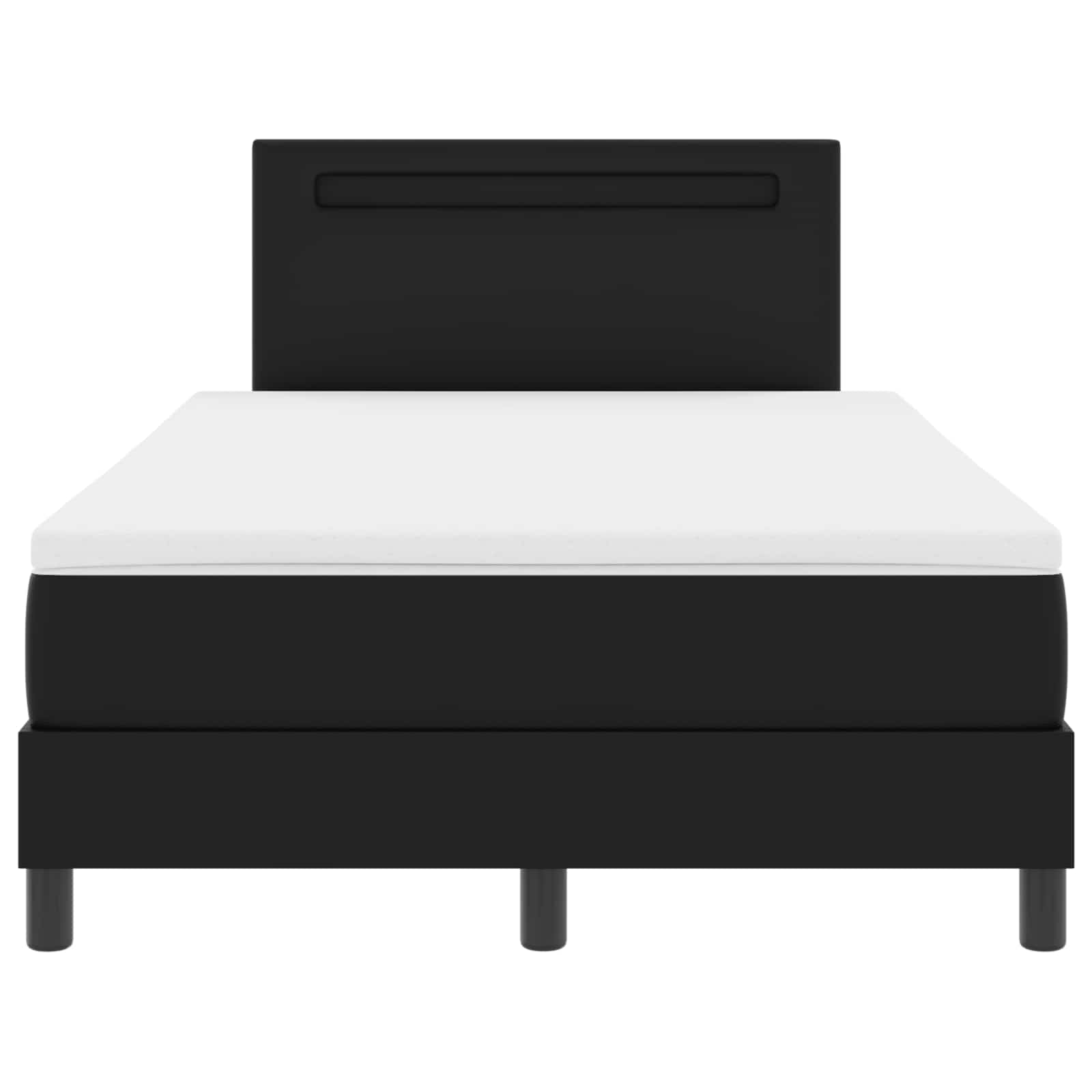Letto a molle con materasso Nero 120 x 200 cm Pelle sintetica | homemem39