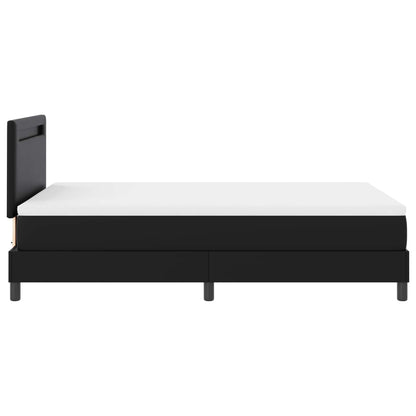 Letto a molle con materasso Nero 120 x 200 cm Pelle sintetica | homemem39