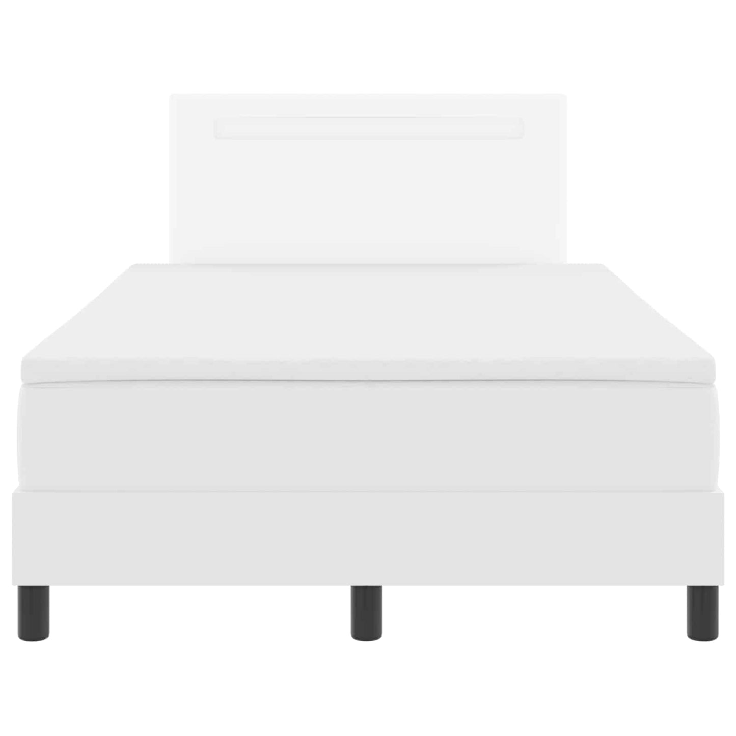 Letto a molle con materasso Bianco 120 x 200 cm Pelle sintetica | homemem39