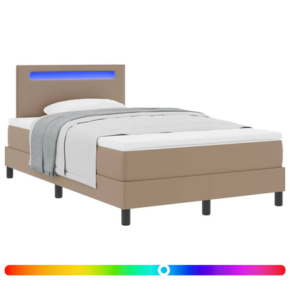Letto a molle Cappuccino 120 x 200 cm Pelle sintetica | homemem39