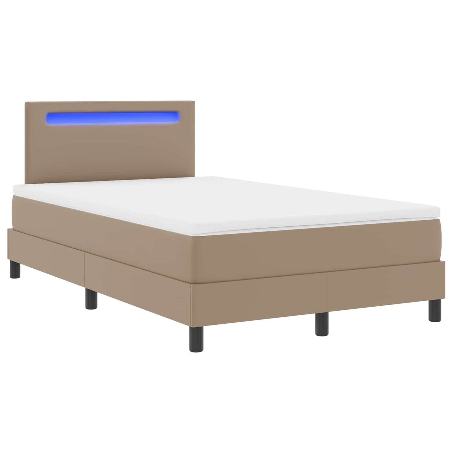 Letto a molle Cappuccino 120 x 200 cm Pelle sintetica | homemem39