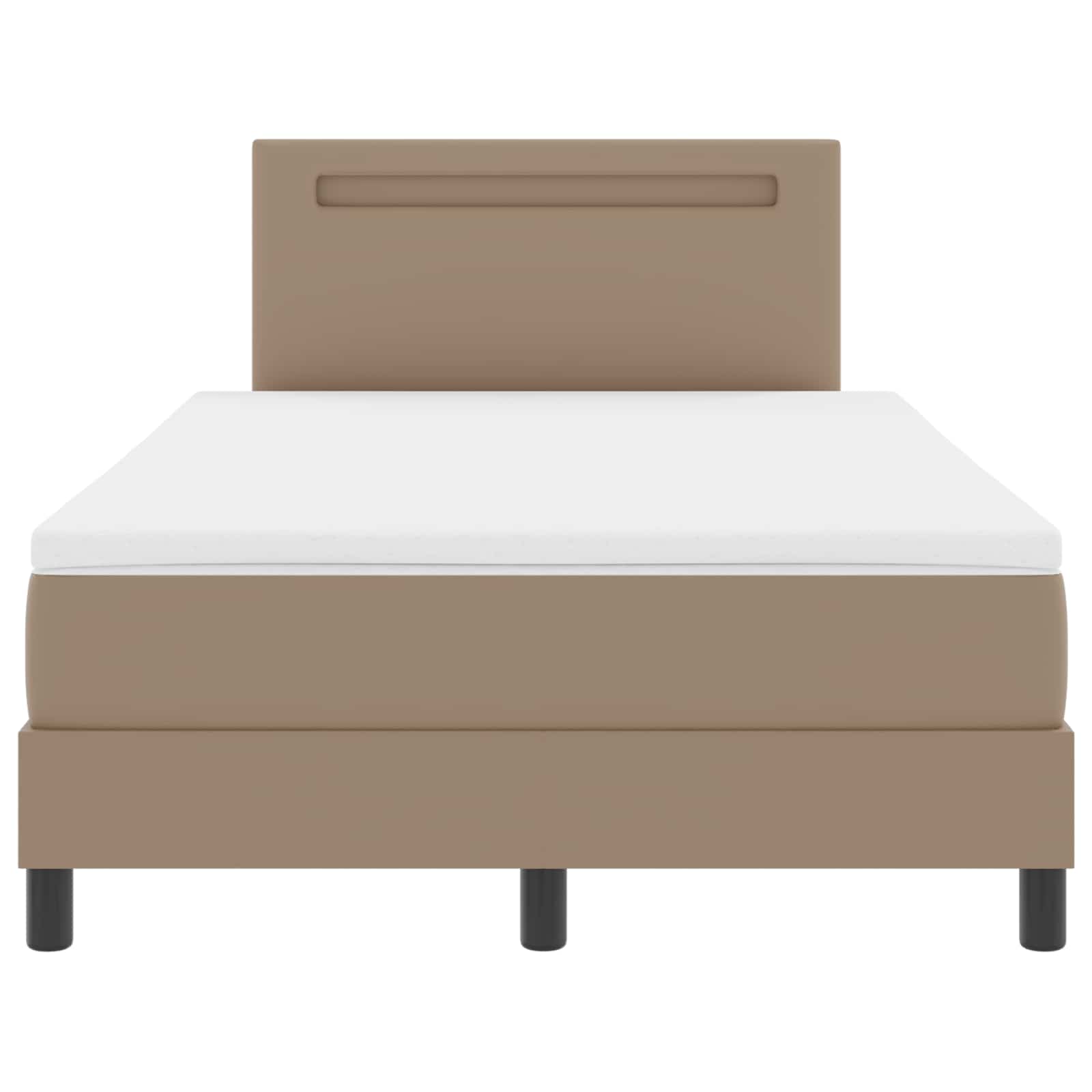 Letto a molle Cappuccino 120 x 200 cm Pelle sintetica | homemem39
