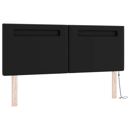 Letto a molle con materasso Nero 140 x 190 cm Pelle sintetica | homemem39