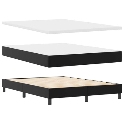 Letto a molle con materasso Nero 140 x 200 cm Pelle sintetica | homemem39