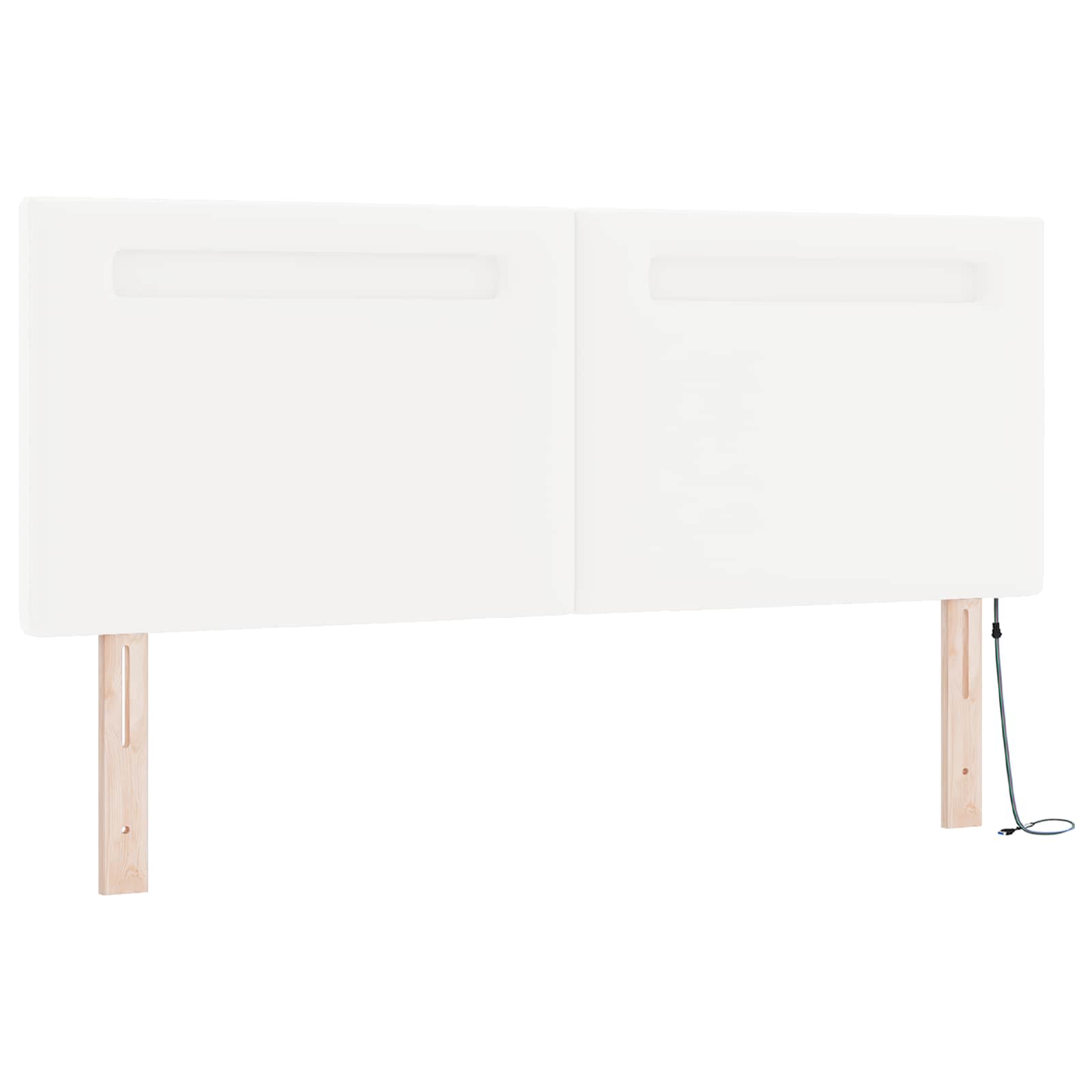 Letto a molle con materasso Bianco 160 x 200 cm Pelle sintetica | homemem39