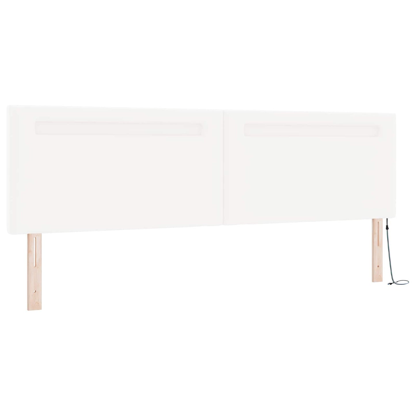 Letto a molle con materasso Bianco 200 x 200 cm Pelle sintetica | homemem39