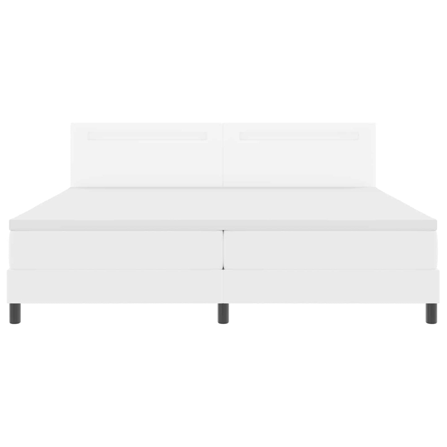 Letto a molle con materasso Bianco 200 x 200 cm Pelle sintetica | homemem39
