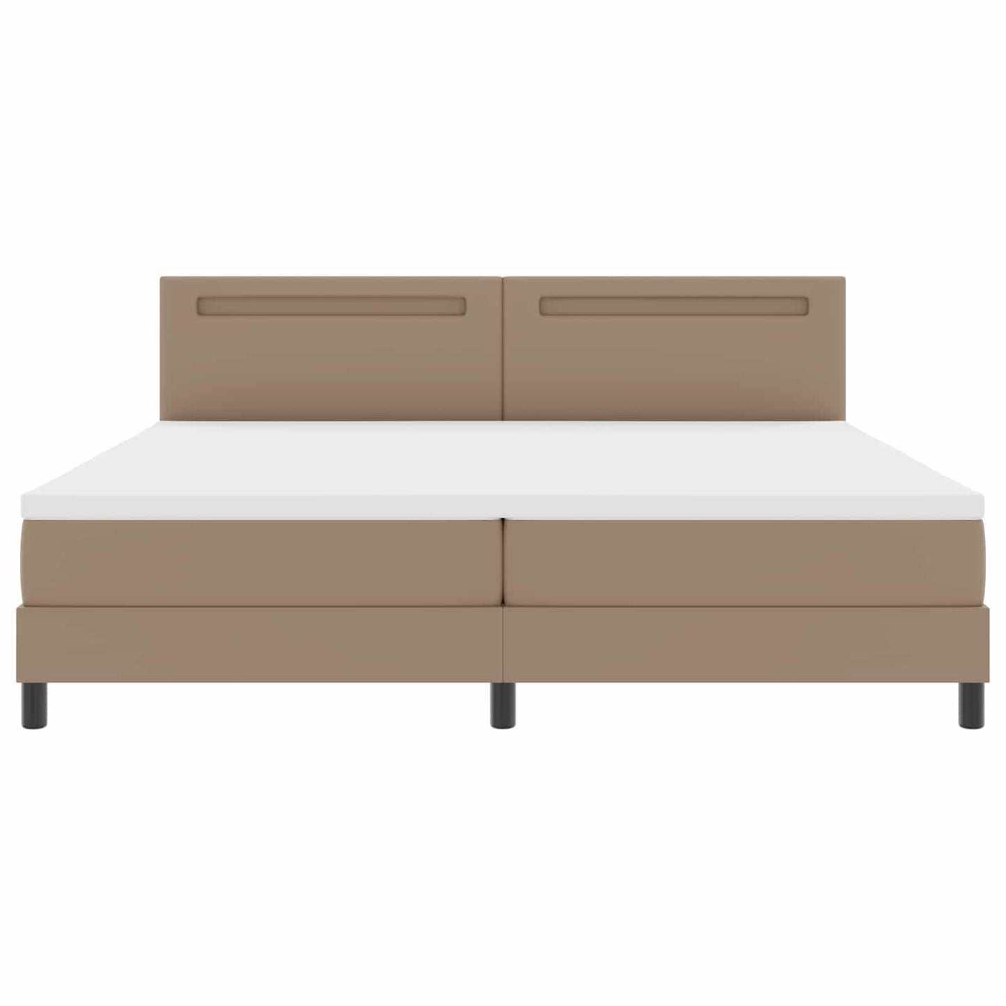 Letto a molle con led Cappuccino 200 x 200 cm Pelle sintetica | homemem39