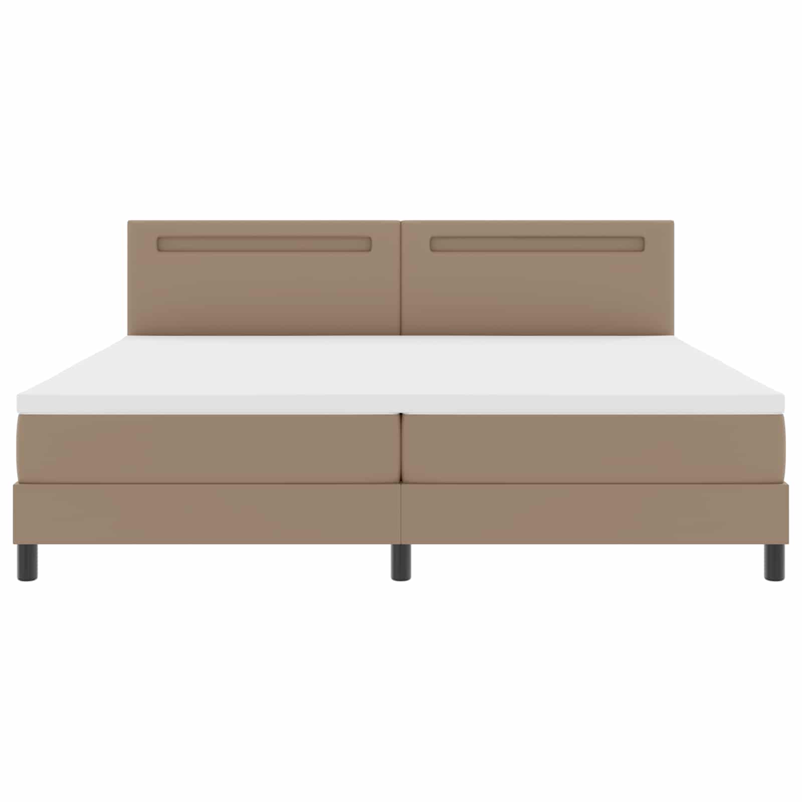 Letto a molle con led Cappuccino 200 x 200 cm Pelle sintetica | homemem39