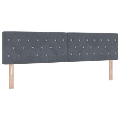Letto a molle con materasso Grigio scuro 180 x 200 cm Velluto | homemem39